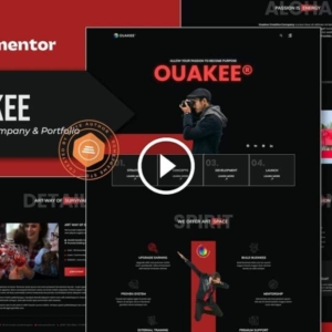 Ouakee: kit de plantilla Elementor de empresa creativa y cartera profesional
