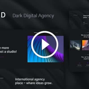 Ozod – Kit de plantilla Elementor de la agencia digital oscura