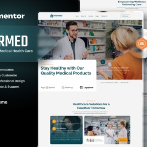 Pharmed: kit de plantillas de Elementor para atención médica y farmacia