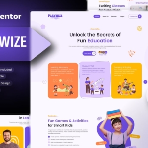 PlayWize – Kit de plantillas de Elementor para educación infantil