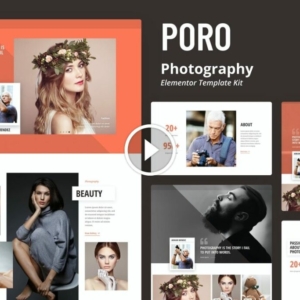 Poro – Kit de plantilla de Elementor de fotografía