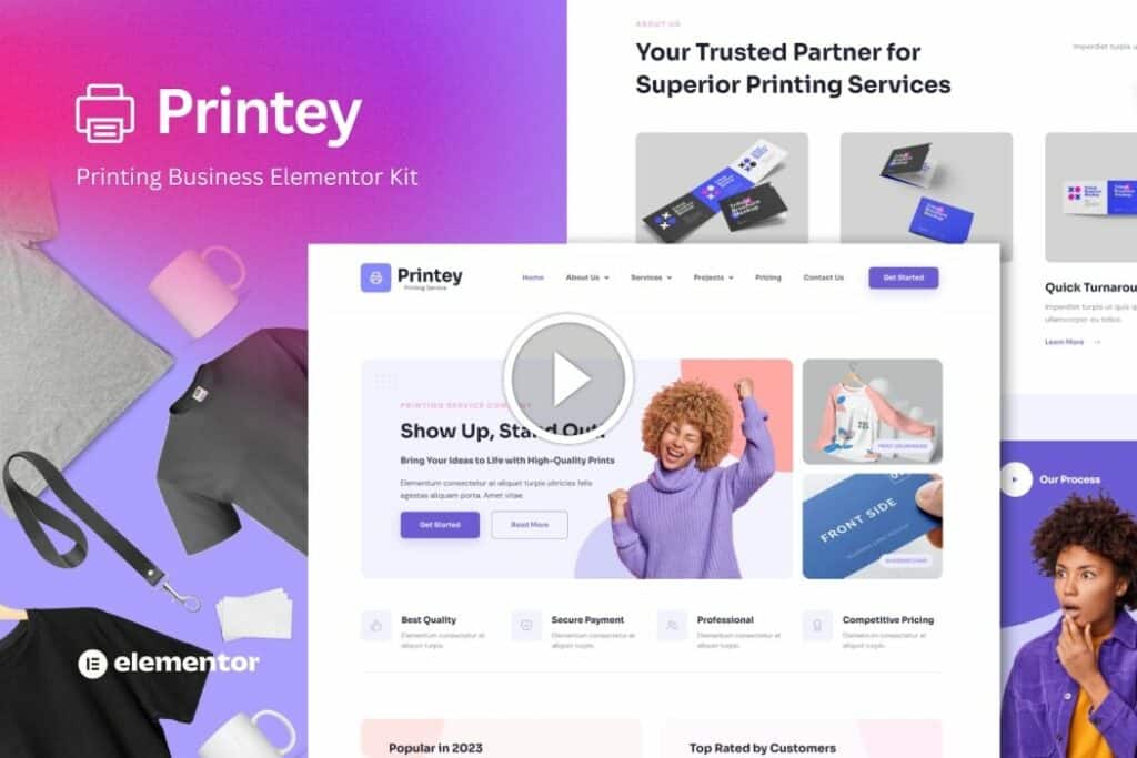 Printey – Printing Business Elementor Template Kit