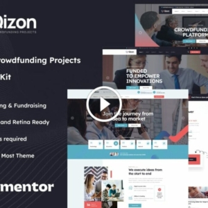 Qizon – Crowdfunding Projects Elementor Template Kit