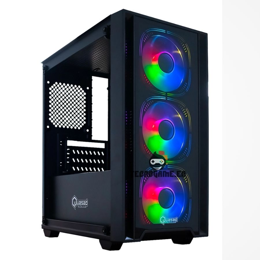 Case Gamer Matx, 3 Fan Rgb, Vidrio T – Quasad 906GM
