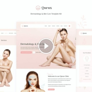 Qurux: kit de plantilla Elementor para dermatología y cuidado de la piel