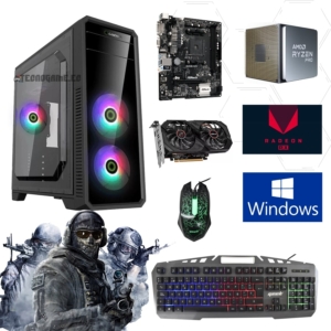 Cpu Gamer Ryzen 3 4100, Rx 6500 XT 4GB, Ram 16Gb, Ssd 500Gb
