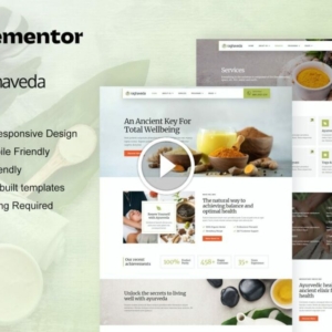 Raghaveda: kit de plantillas de elementor de tratamiento y spa de Ayurveda