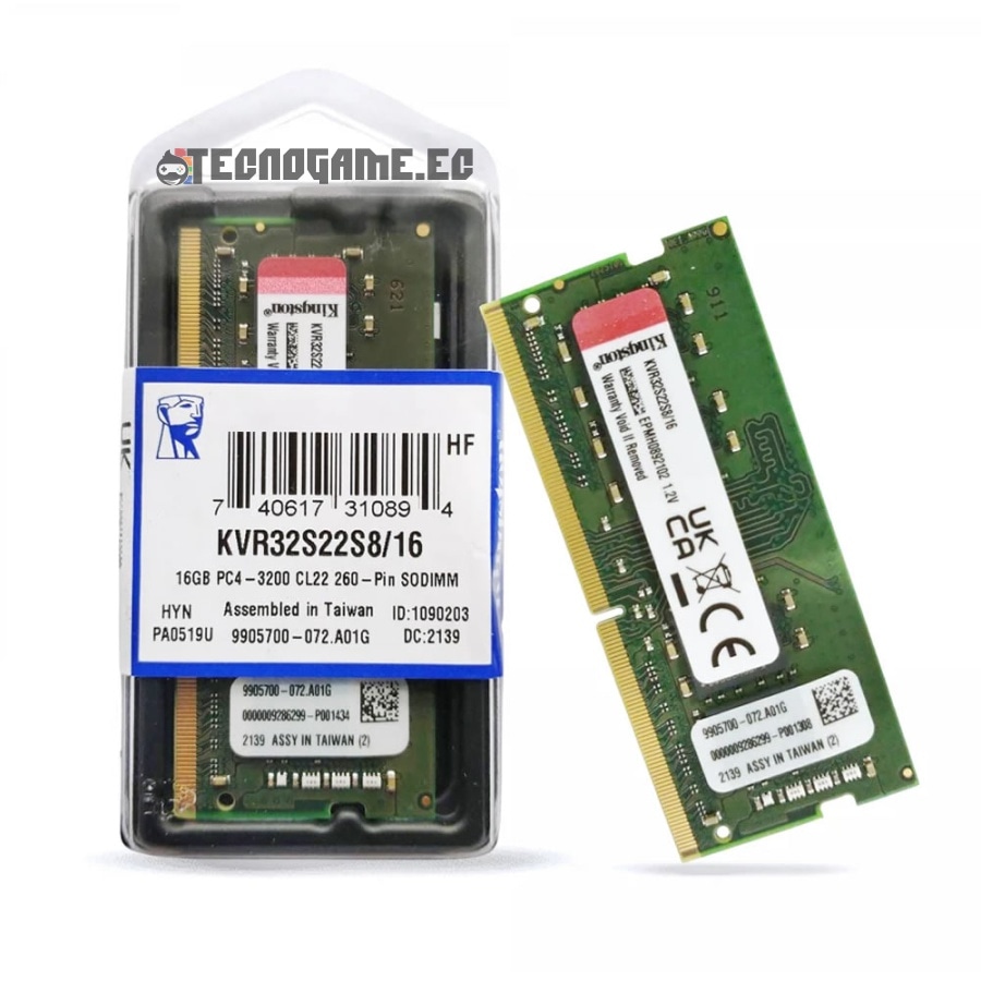 Ram Ddr4, 16Gb, 3200, So-Dimm – Kingston