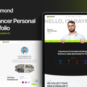 Raymond – Freelancer Personal Portofolio Elementor Template Kit