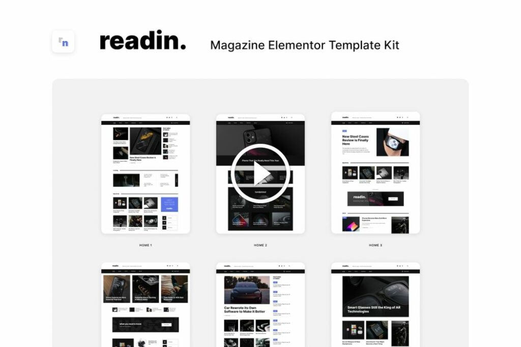 Readin – Kit de plantillas Elementor para blogs y revistas
