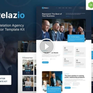 Relazio – Kit de plantillas Elementor para agencias de relaciones públicas