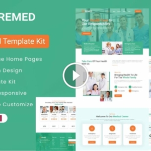 Remed – Kit de plantilla Elementor de clínica médica