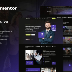 Rezolve – kit de plantillas de Elementor de consultoría empresarial