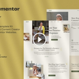 Risy: kit de plantillas Elementor para entrenadores y mentores de creadores de contenido