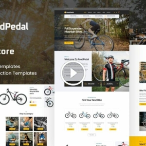 RoadPedal – Kit de plantilla Elementor para tienda de bicicletas