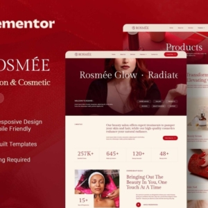 Rosmee – Salón de Belleza y Cosmética Elementor Tempate Kit