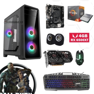 Cpu Gamer Ryzen 5 5500, Rx 6500XT 4Gb, Ram 32GB, Ssd 1TB