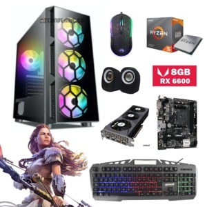 CPU Gamer Ryzen 5 5500, Ram 16Gb, Ssd 1TB, Grafica Rx 6600 8GB