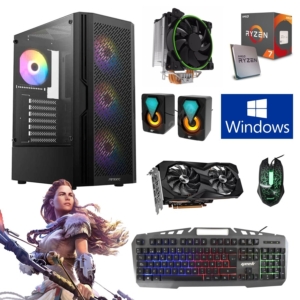 Cpu Gamer Ryzen 7 3700X, Ram16Gb, Ssd 1Tb, Gráfica Rx 6600 8GB Gddr6, Perifericos