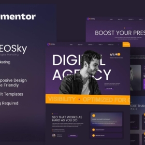 Seosky – Seo Marketing Digital Elementor Plantilla Kit