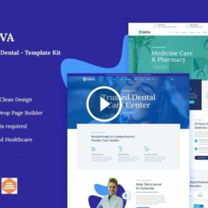 Seeva: kit de plantillas para Elementor médicos y dentales