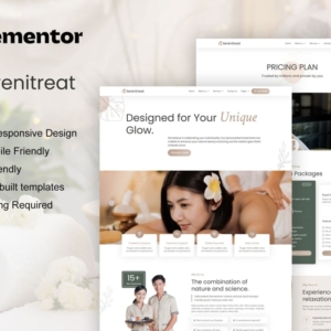 Serenitreat – Kit de plantilla de Spa & Beauty Care Elementor Pro