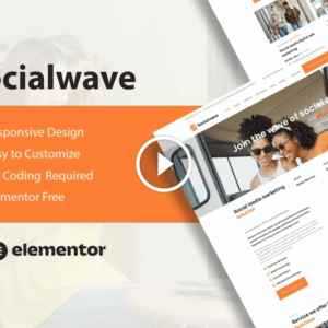 SocialWave – Social Media & Digital Marketing Service Elementor Template Kit