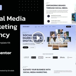 Socialnext: kit de plantilla Elementor para agencias de marketing en redes sociales
