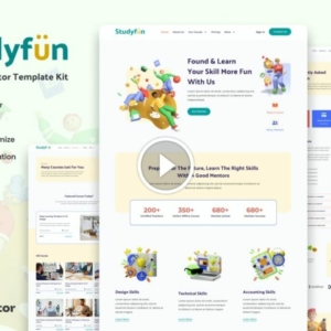Studyfun – Kit de plantilla de Elementor de cursos online