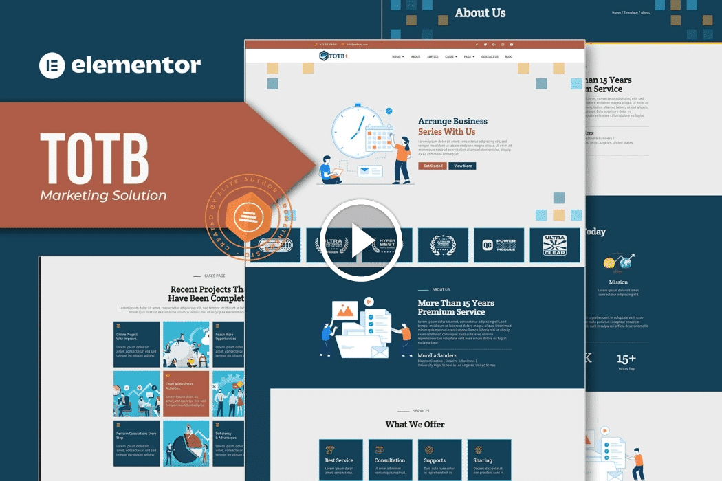 TOTB: Marketing Solution Elementor Template kit
