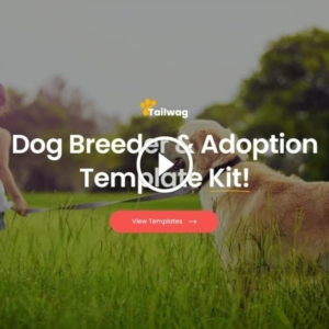 Tailwag – Kit de plantilla Elementor de adopción y criador de perros