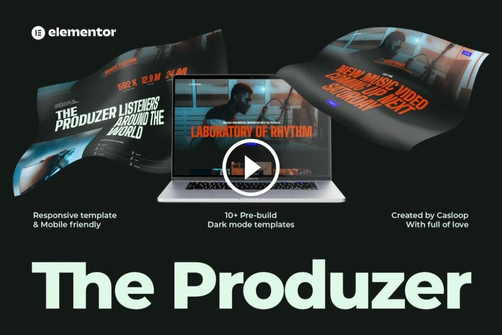 Produzer – Music & Band Elementor Template Kit