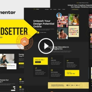 Trendsetter – Cursos de diseño en línea Elementor Pro Template Kit