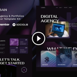 Urban – Dark Digital Agency & Portfolios Elementor Template Kit
