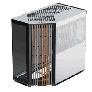 Gabinete Gamer Alta Gama APNX V1 Blanco y Negro Wood V1-W-BW-V1