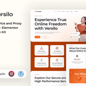 Versilo: kit de plantillas de Elementor de seguridad proxy y servicio VPN