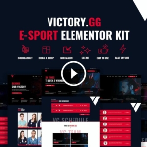 Victory: kit de plantillas Elementor para deportes electrónicos y juegos