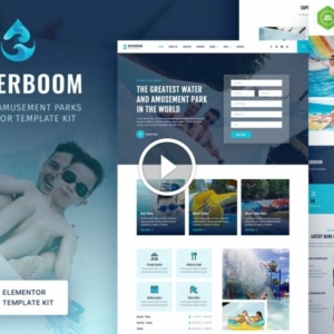 Waterboom: kit de plantilla Elementor para parques acuáticos y de atracciones