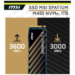 SSD M.2 PCIe 1TB MSI SPATIUM M450 G4