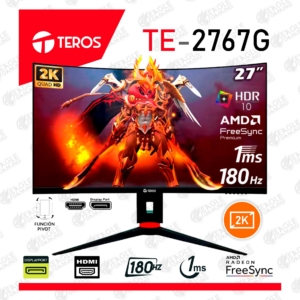 MONITOR GAMER CURVO TEROS TE-2767G QHD 27 » VA 180HZ 1MS