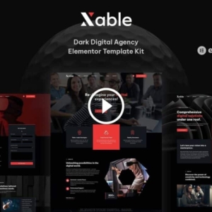 Xable – Dark Digital Agency Elementor Pro Template Kit