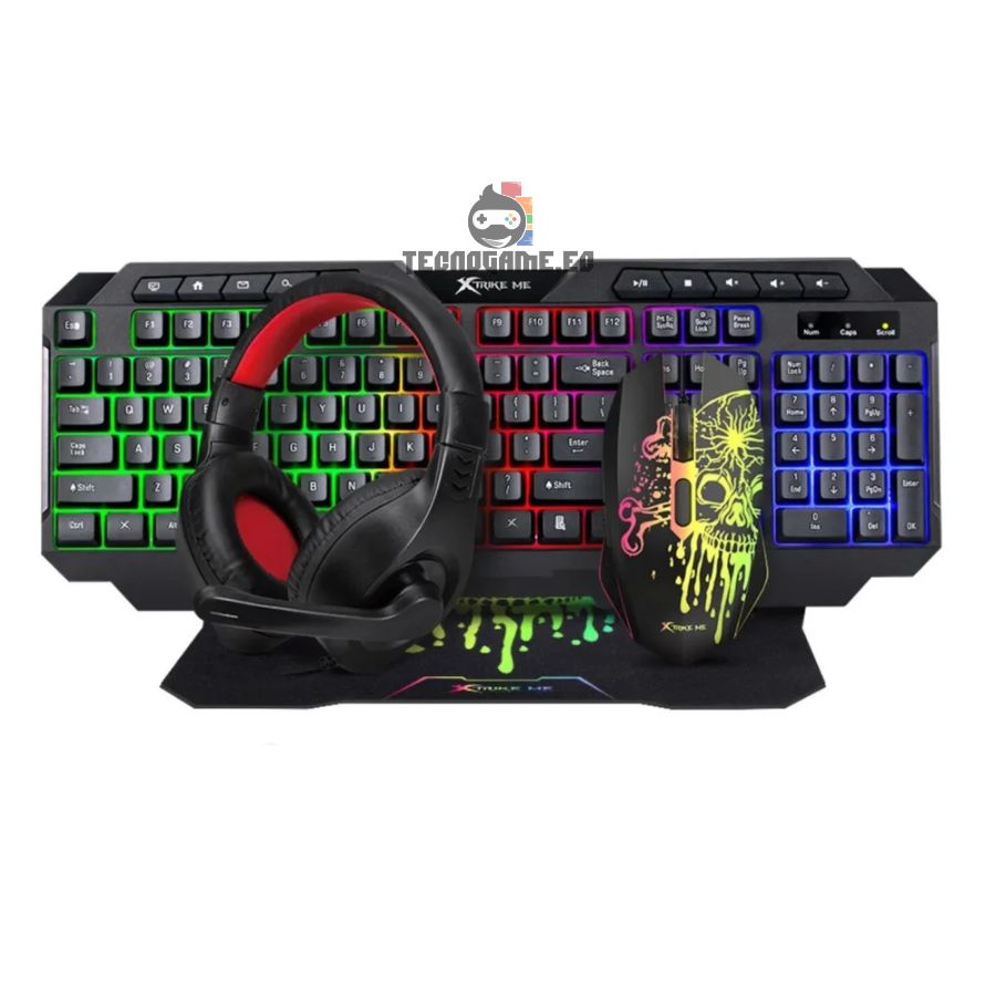 Combo Gamer Teclado, Mouse, Audif, Pad – Xrike Me CMX-415 SP