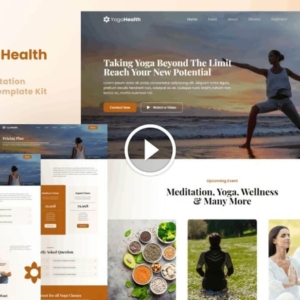 YogaHealth – Kit de plantilla Elementor de yoga y meditación