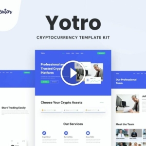 Yotro – Kit de plantilla Elementor de criptomonedas
