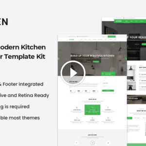 Kitzen |  Modern Kitchen Elementor Template Kit