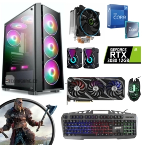 Cpu Gamer i7 12th 12700KF, Grafica Rtx 3080 12GB, Ram 32Gb, SSD 512GB + 2TB