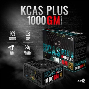 Fuente De Poder AeroCool Kcas 1000W 80+ Gold Semi Modular
