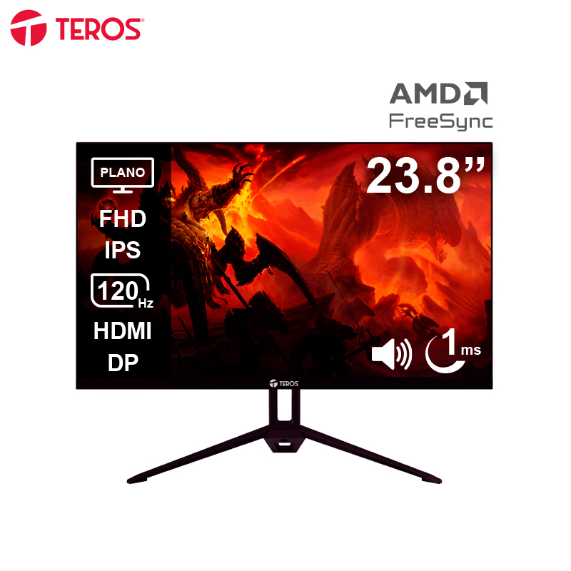 MONITOR TEROS TE-2415S 23.8″ IPS FHD 120HZ 1MS PARLANTES - Imagen 2