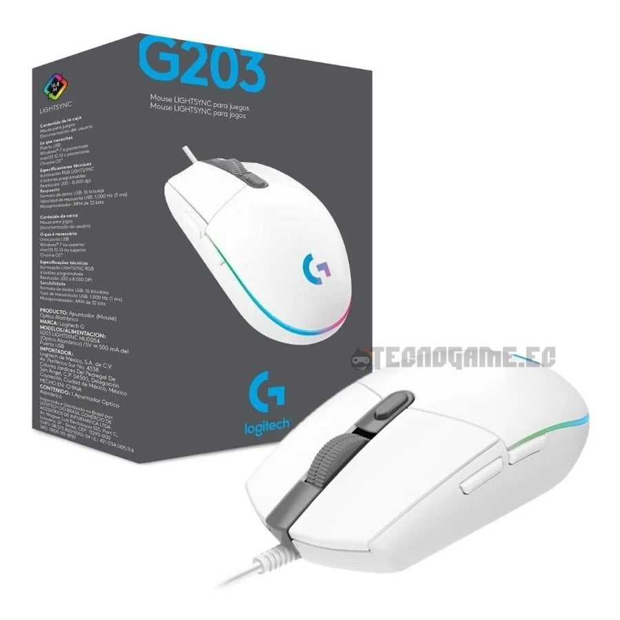 Mouse Gamer Programable Rgb – Logitech Prodigy G203 - Imagen 3