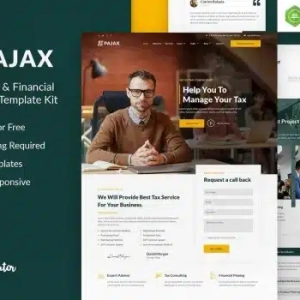 Pajax: kit de plantilla Elementor de asesoría fiscal y consultoría financiera